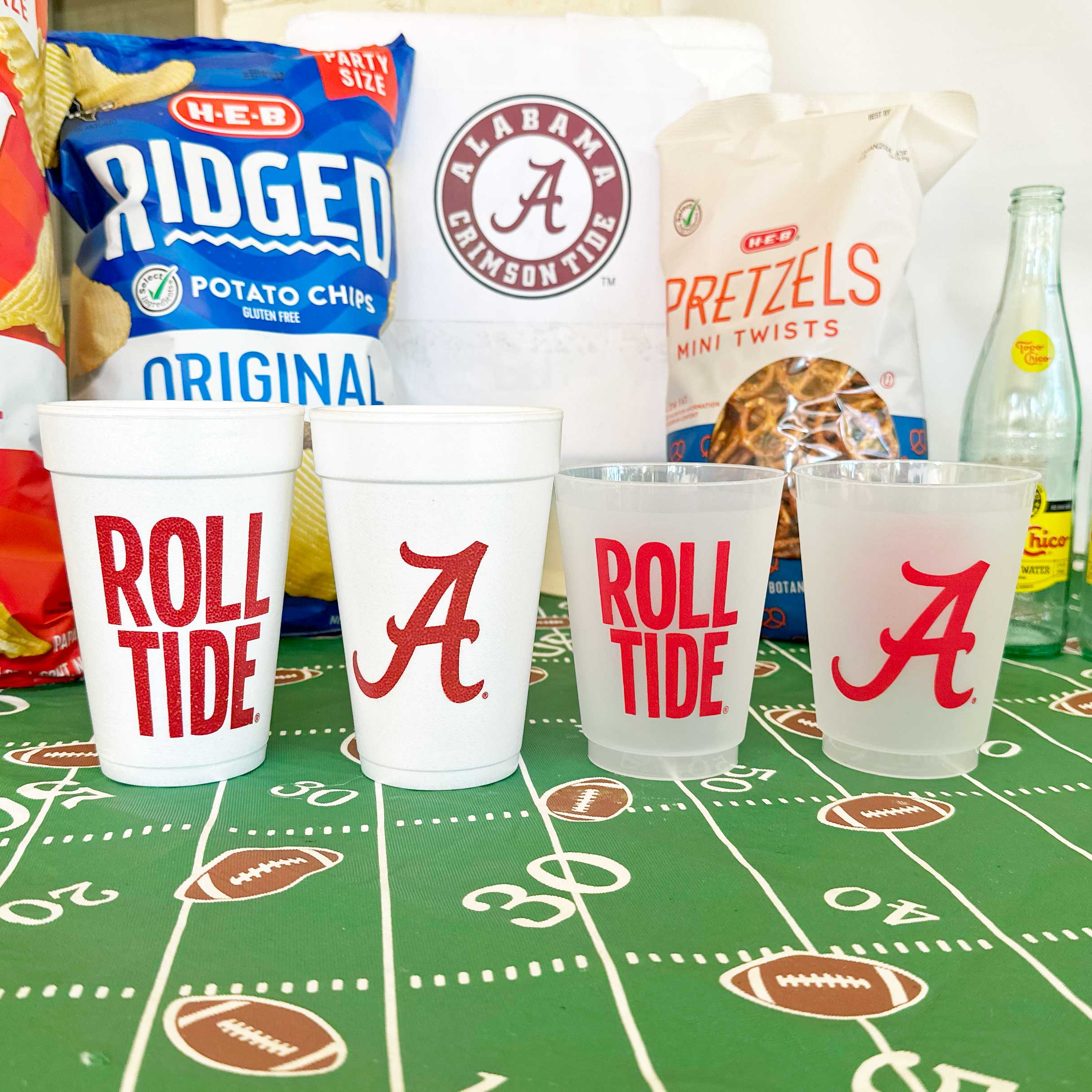 Two Funny Girls - Wholesale Disposable Cup - Foam Cup - University of Alabama/Roll Tide (10 ct bag)2