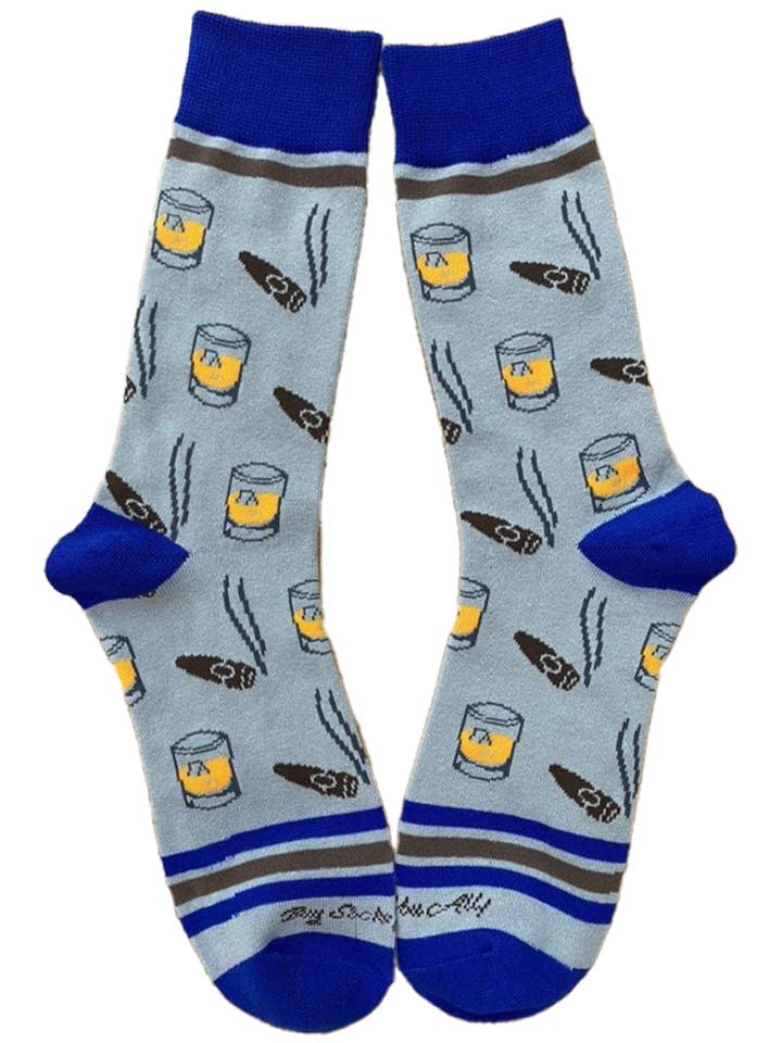 Bourbon and Cigars Men's Socks for wholesale by Buy Socks You All