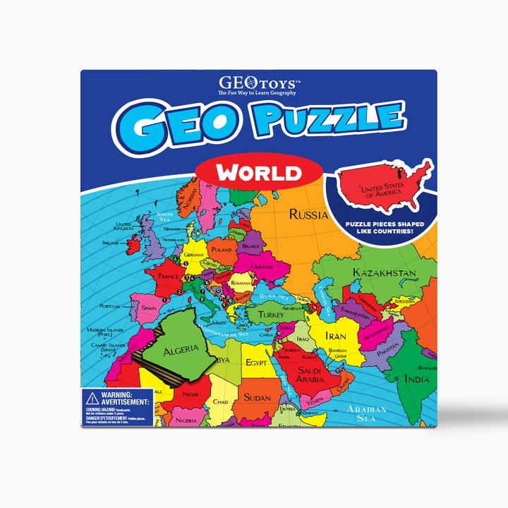 Geotoys - Wholesale Puzzle - Kids - Geotoys GeoPuzzle, 68 World Country Shaped Pieces1