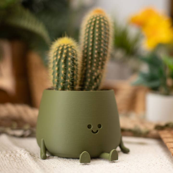 Ingadi - Wholesale Plant Pot - Happy Pot Planter - Matte Green