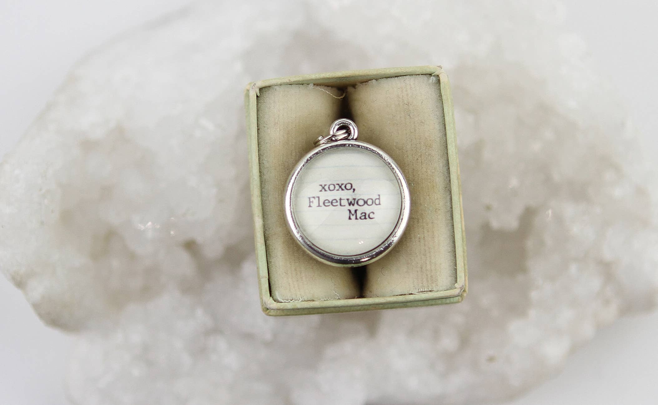 Jennifer Dahl Designs LLC - Wholesale Pendant/Charm Necklace - Thunder When It's Raining XO Lyric Double Sided Round Charm2