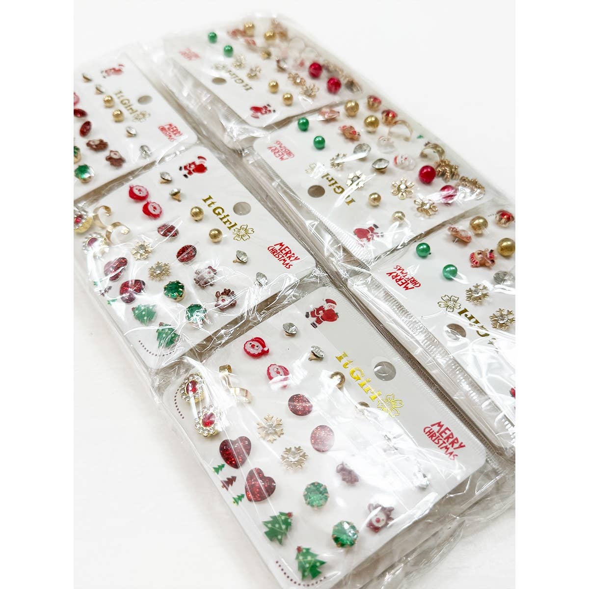 MIX COLOR Christmas Design Assorted Post Earrings for wholesale on Faire6