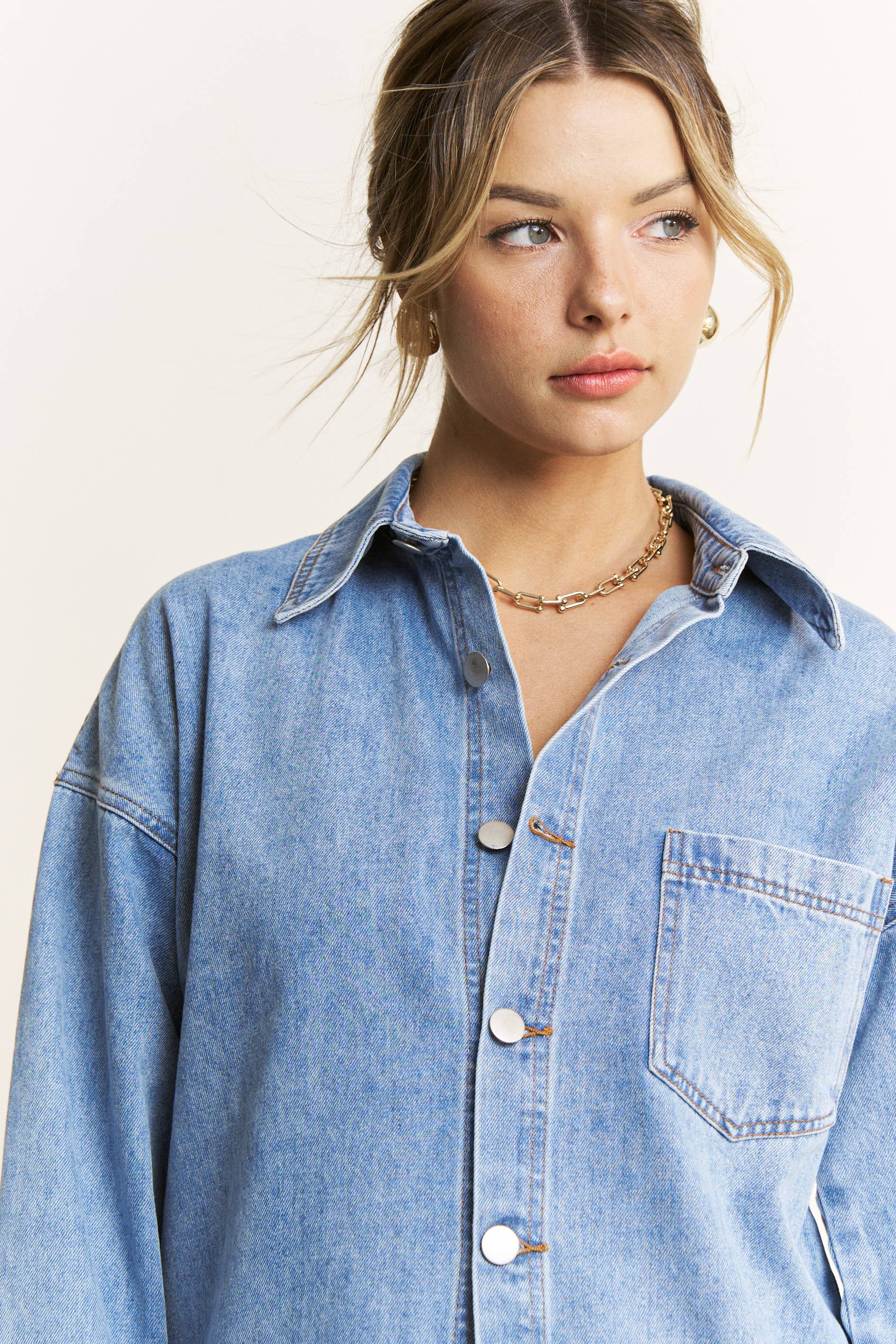 DENIM COOPER JACKET AND SKIRT SET - HQSET0087 for wholesale on Faire13