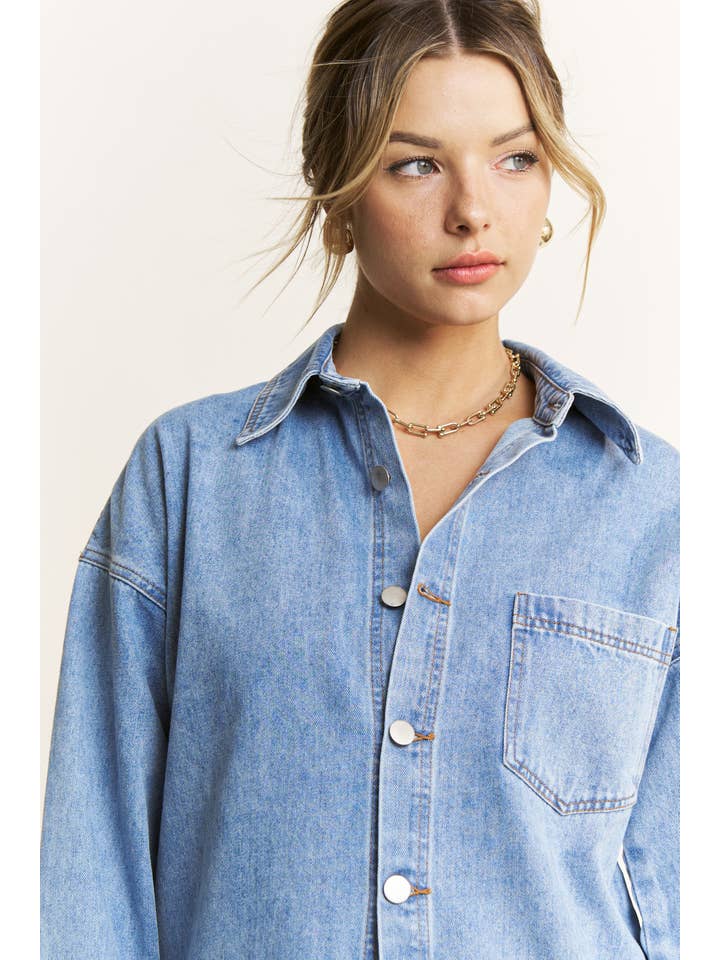 DENIM COOPER JACKET AND SKIRT SET - HQSET0087 for wholesale on Faire13