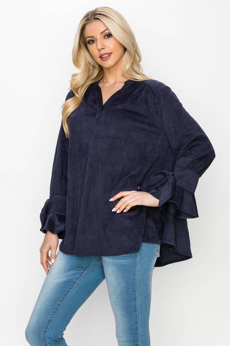 Joh Apparel - Wholesale Blouse - Women's - Abia Stretch Suede Top17