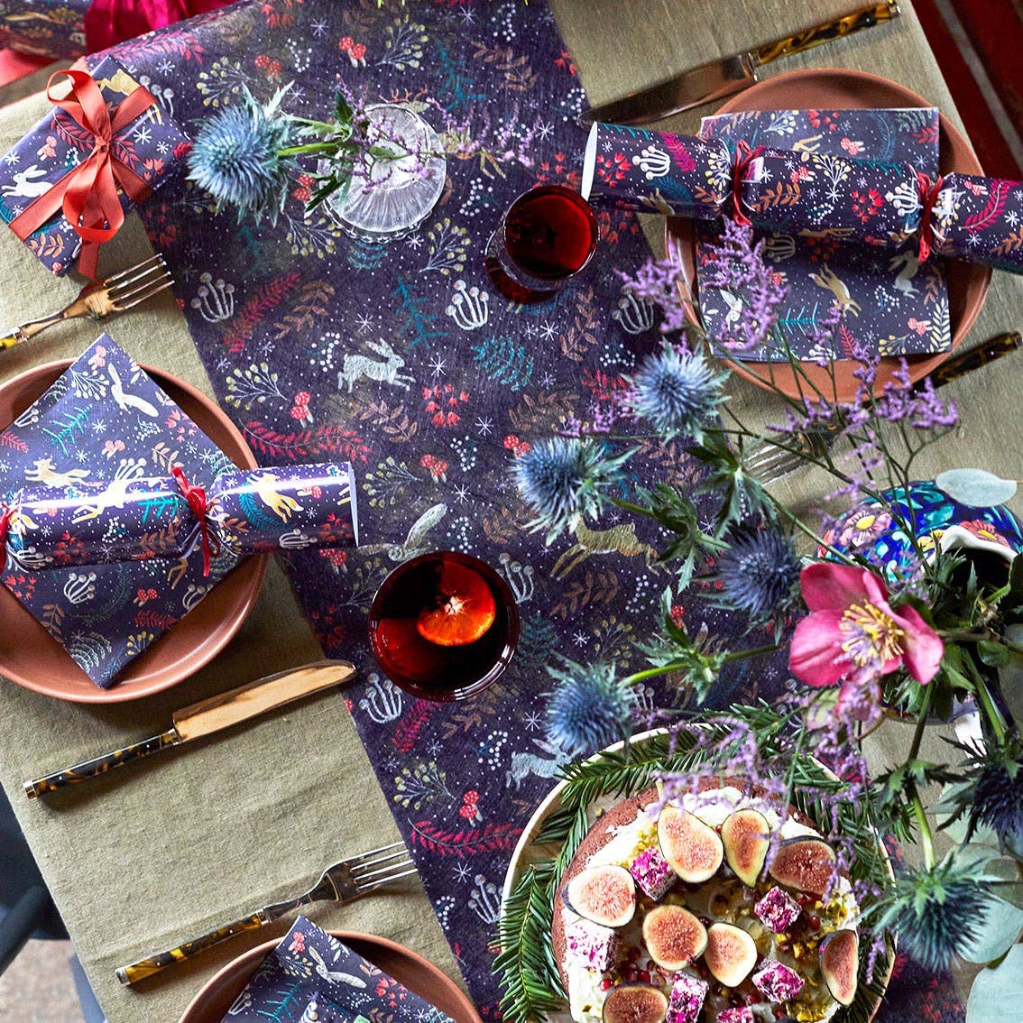 Talking Tables UK – wholesale Table runner – Twilight Dark Blue Christmas Table Runner | 2m |1