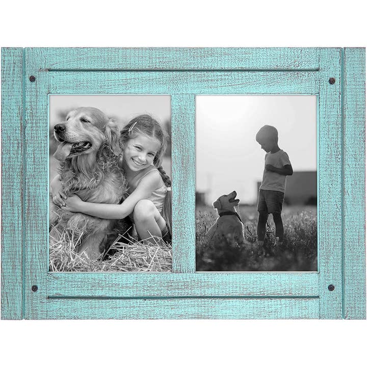 Americanflat Rustic Double Picture Frame with Wide Molding for wholesale by Americanflat