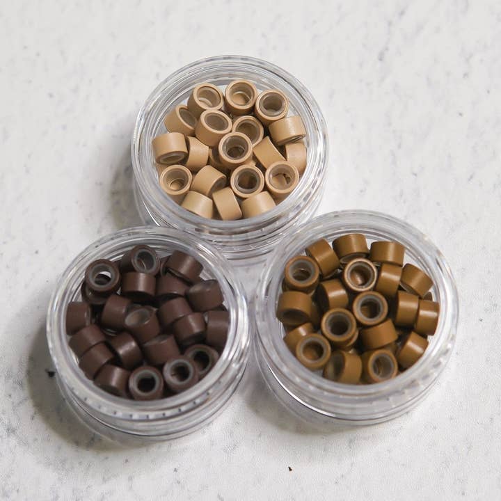 45 x siliconen microringen - toepassing met klatergoud voor wholesale door Milk & Honey