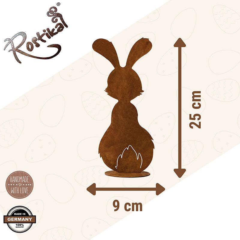 Rostikal - Wholesale Outdoor Ornament/Decor - Rust decoration Easter bunny “Berti” | Easter decoration bunny for the garden9