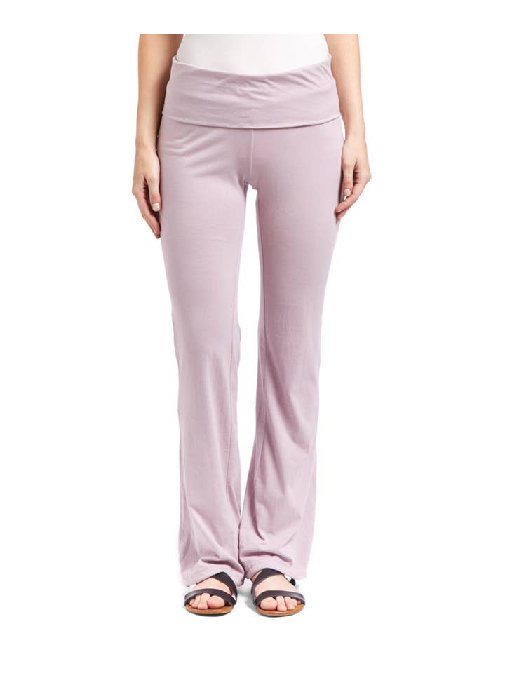 The Collection Royal / Royal Handicrafts - Wholesale Athletic Pants - Women's - Fold Over Cotton Yoga Pants1