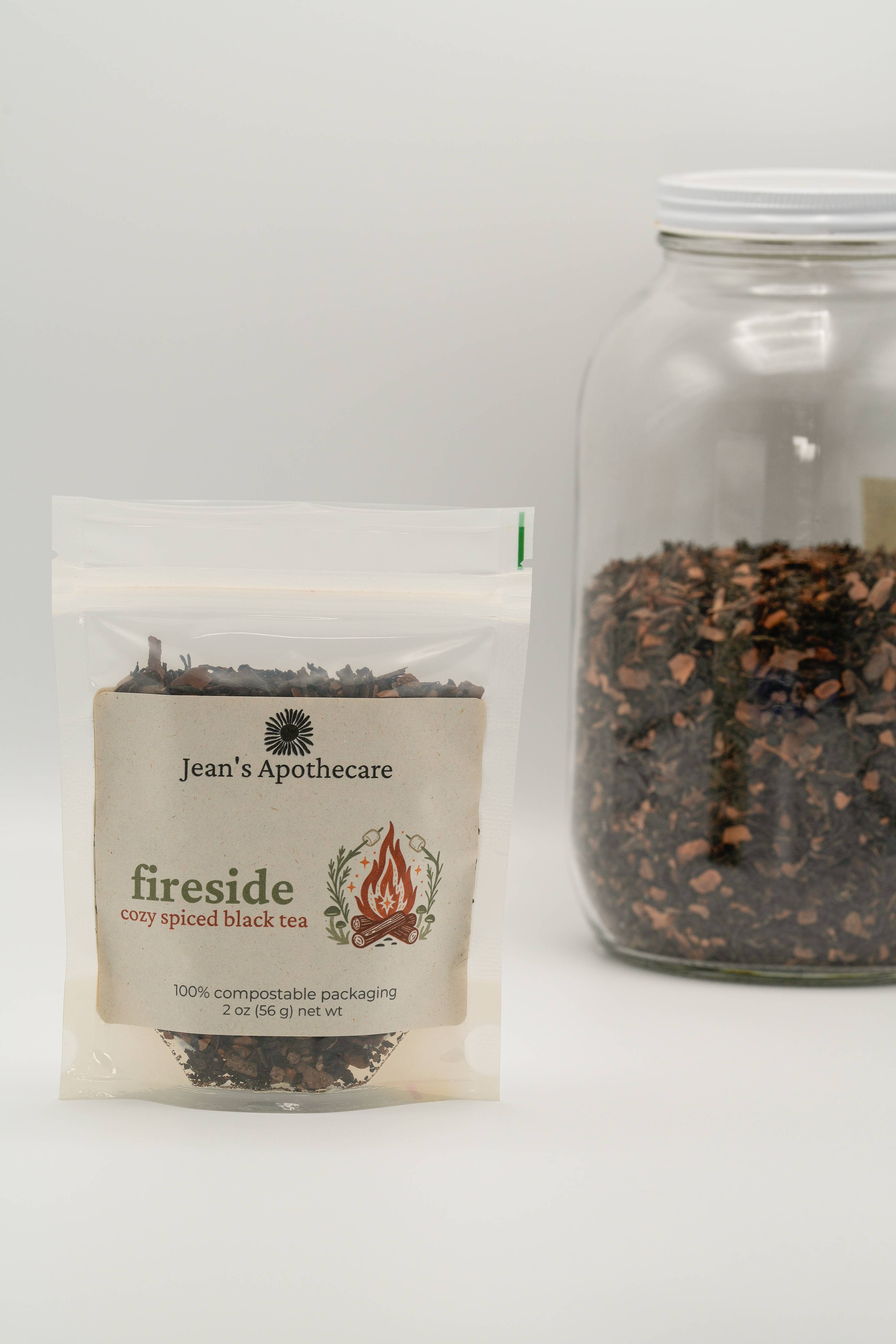 Jean's Apothecare - Wholesale Loose Tea - Fireside | Cacao & Spiced Black Tea for a Cozy Holiday