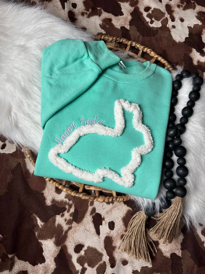 Fröhliches Osterhasen-Sweatshirt für den Großhandel von HarperNThreadCo