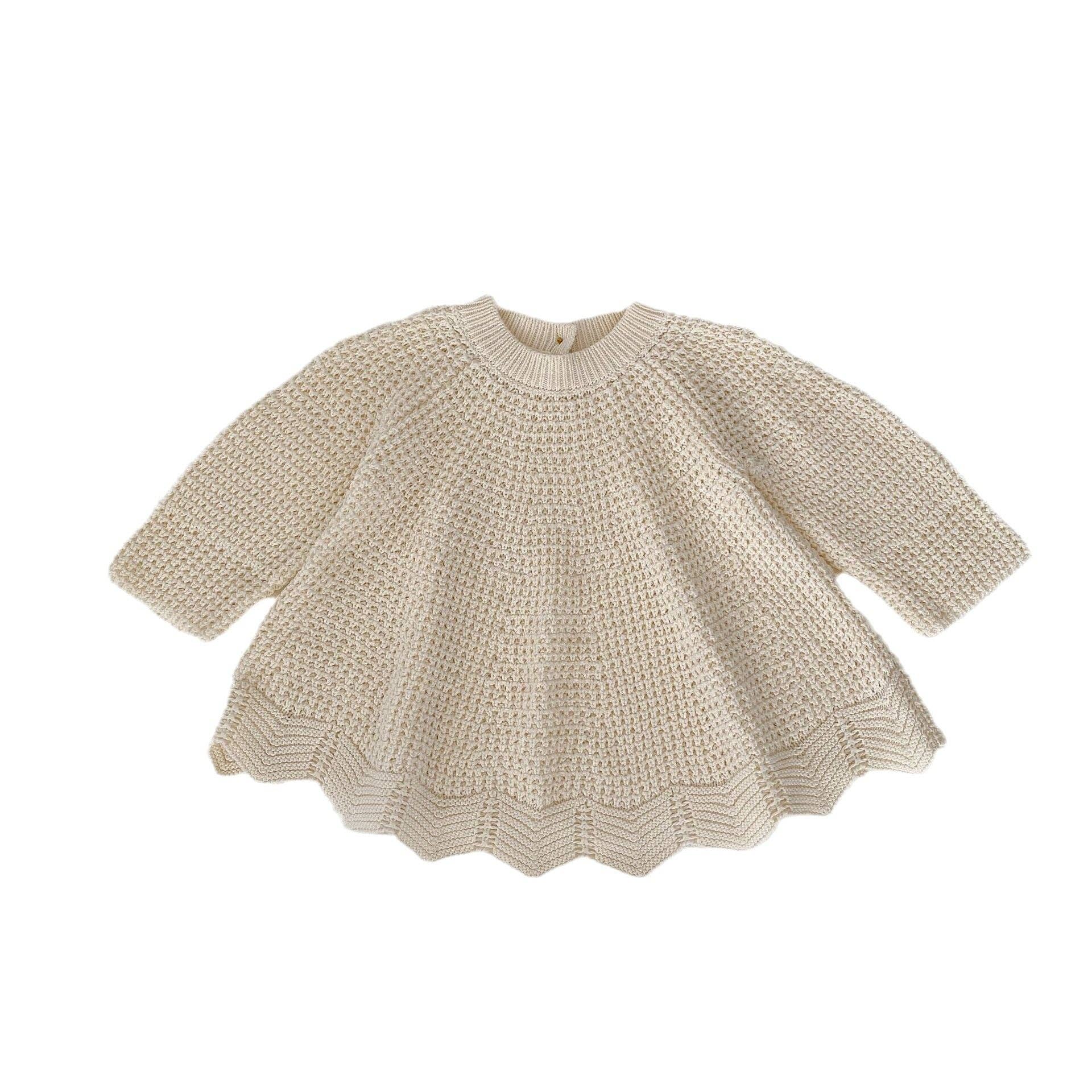 Apricot Baby Toddler Girls Handmade Knitting Solid Pullover for wholesale on Faire3
