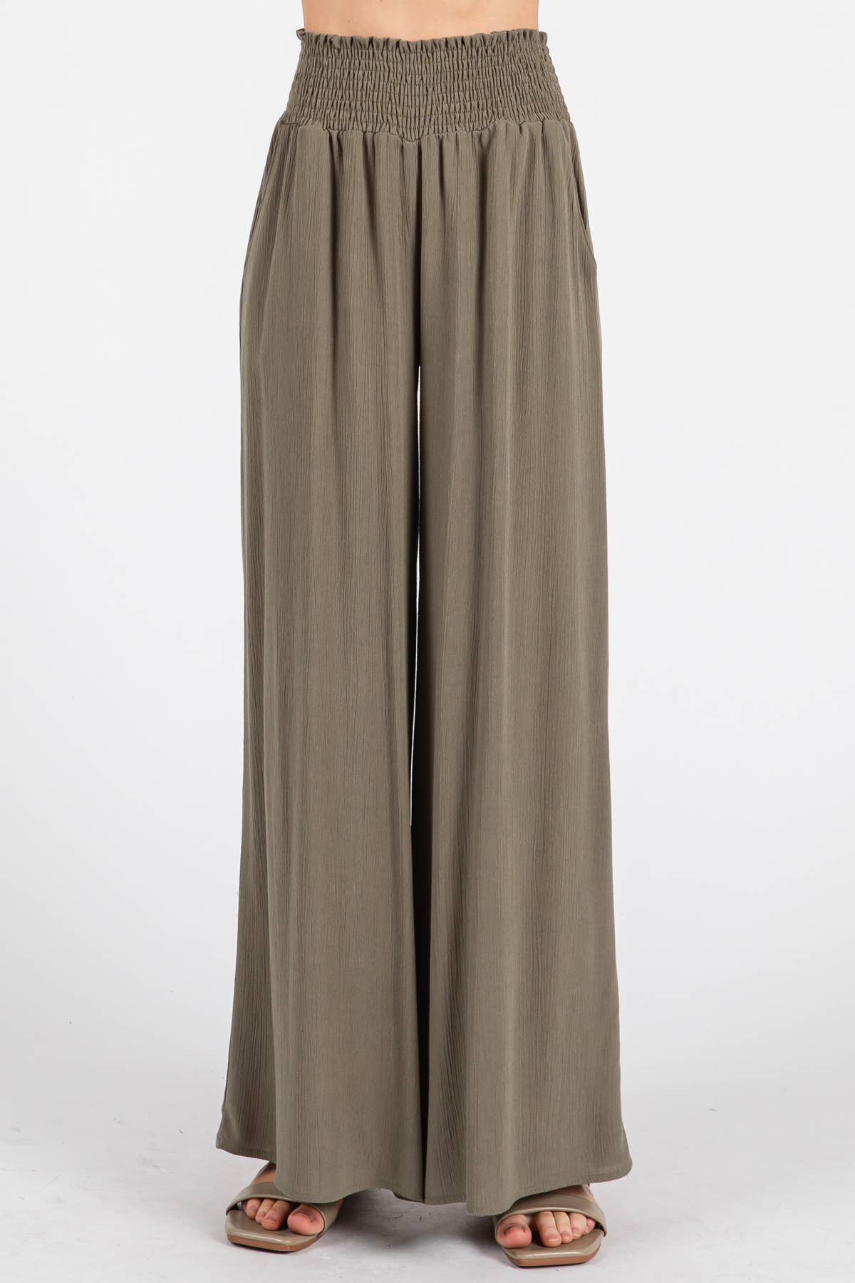 Final Touch – wholesale Pants – Women's – Heavy Gauze Wide Leg Pants - NP70263D-HV14