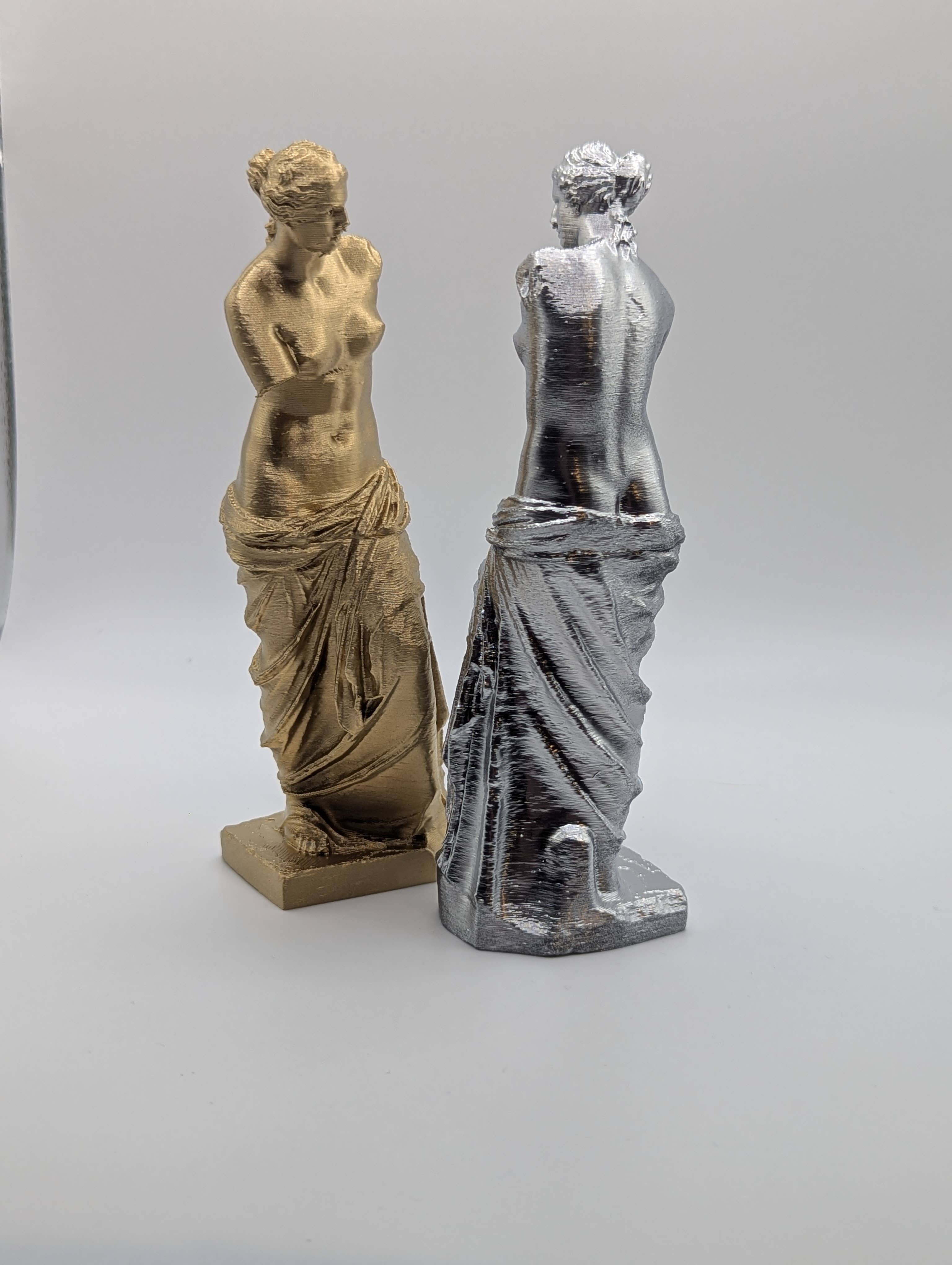 PolyhymniaAtelier - Wholesale Sculpture - Venus de Milo Statue, 6" Metallic, 3D Print Lightweight PLA