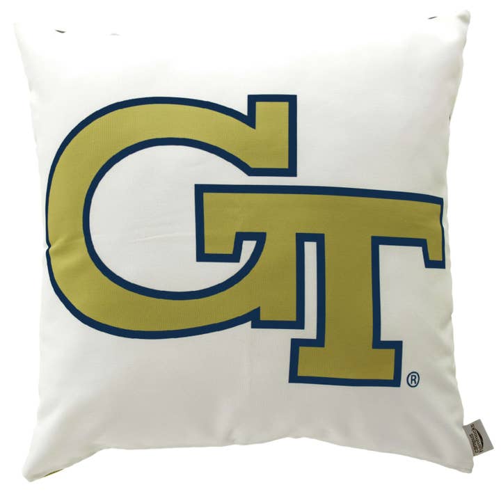 Georgia Tech Logo Throw Pillow Cover- Officially Licensed for wholesale by Campus Hammocks