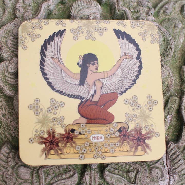 Isis Mother Earth Egjption Goddess Baby Boho Coaster By Arti for wholesale by Msdre
