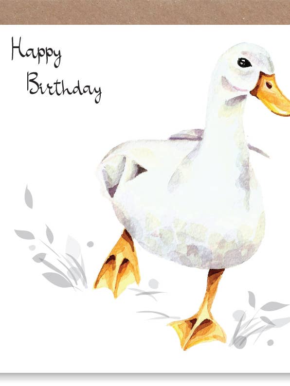 A03 Goose Watercolour Country Printed Birthday Card for wholesale by SABIVO Design