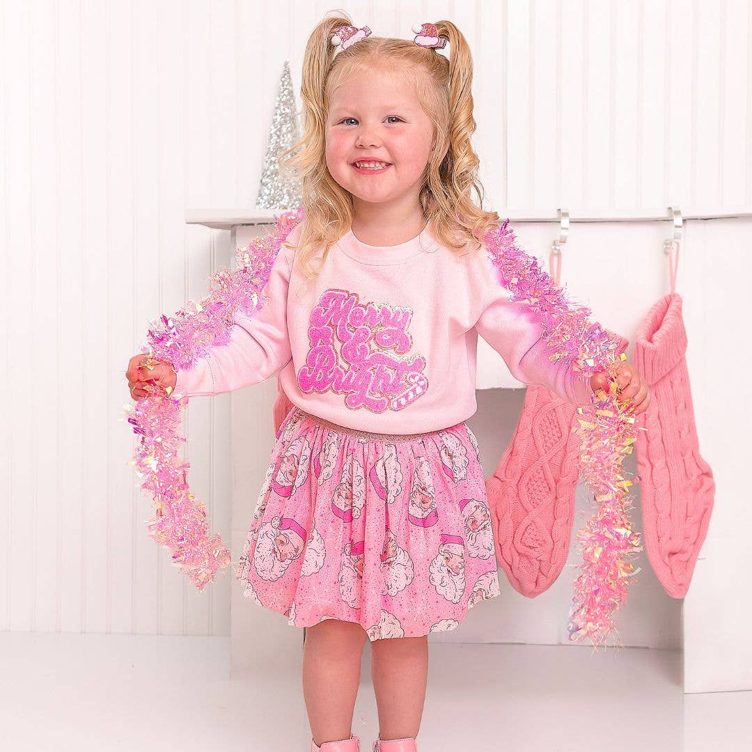 Sweet Wink - Vendita all'ingrosso Tutù - Bambini - Gonna Tutu Natalizia Retrò di Babbo Natale - Abbigliamento per Bambini3