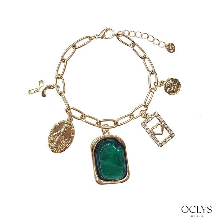 Oclys - Wholesale Charm/Dangle Bracelet - Ani stainless steel charm chain bracelet