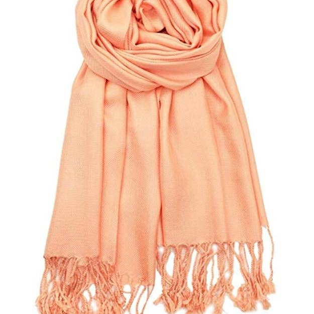 Jasper Trading LLC – Engroshandel Tørklæde - Dame – C57 - ét stykke fersken farve mode Pashmina sjal tørklæde2