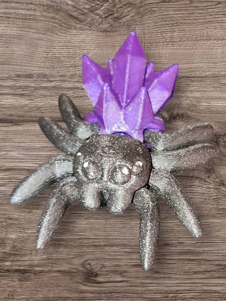 Articulated Crystal Jumping Spider for wholesale by Clew Bay Leather & 3D Printing