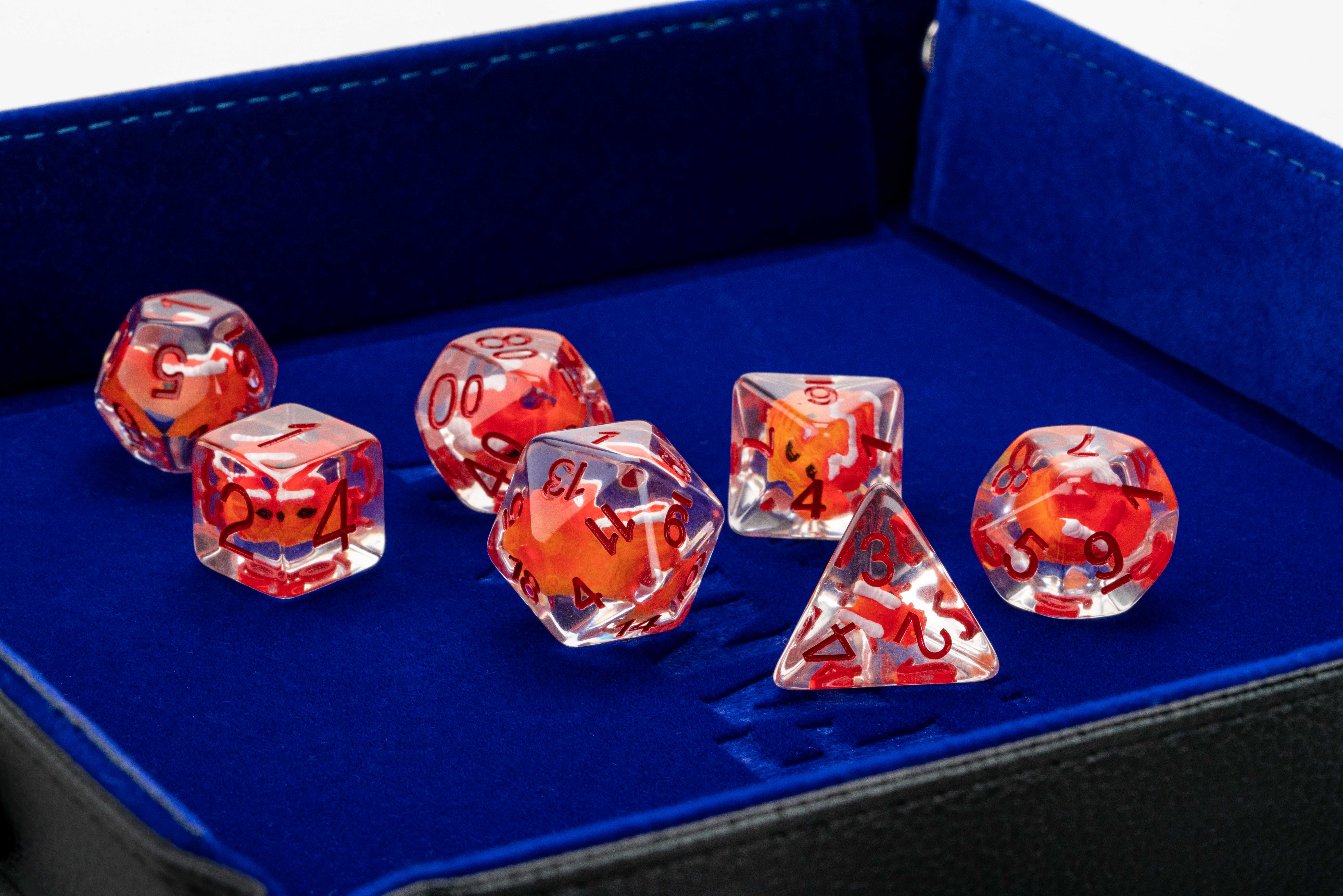 FanRoll by Metallic Dice Games - Wholesale Dice - Dragon Storm Inclusion Resin Dice Set: Red Dragon5