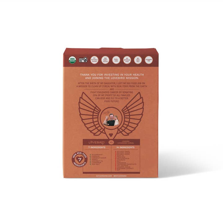 Lovebird Cereal - Wholesale Breakfast Cereal - Lovebird Cereal Cinnamon