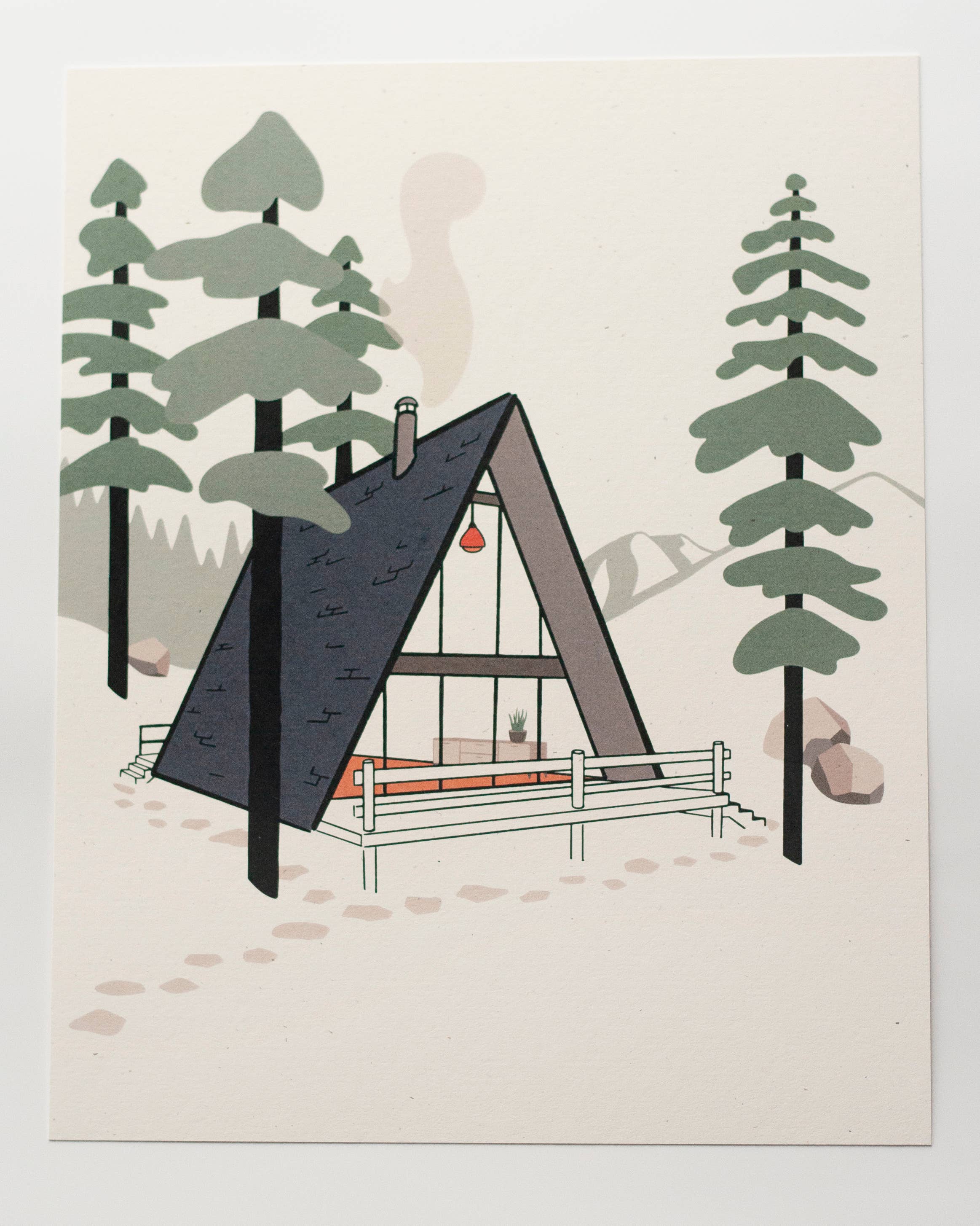 Telegram Print Co. - Wholesale Art Print - Mid Century, Mountain Aframe, 8x10 Print1