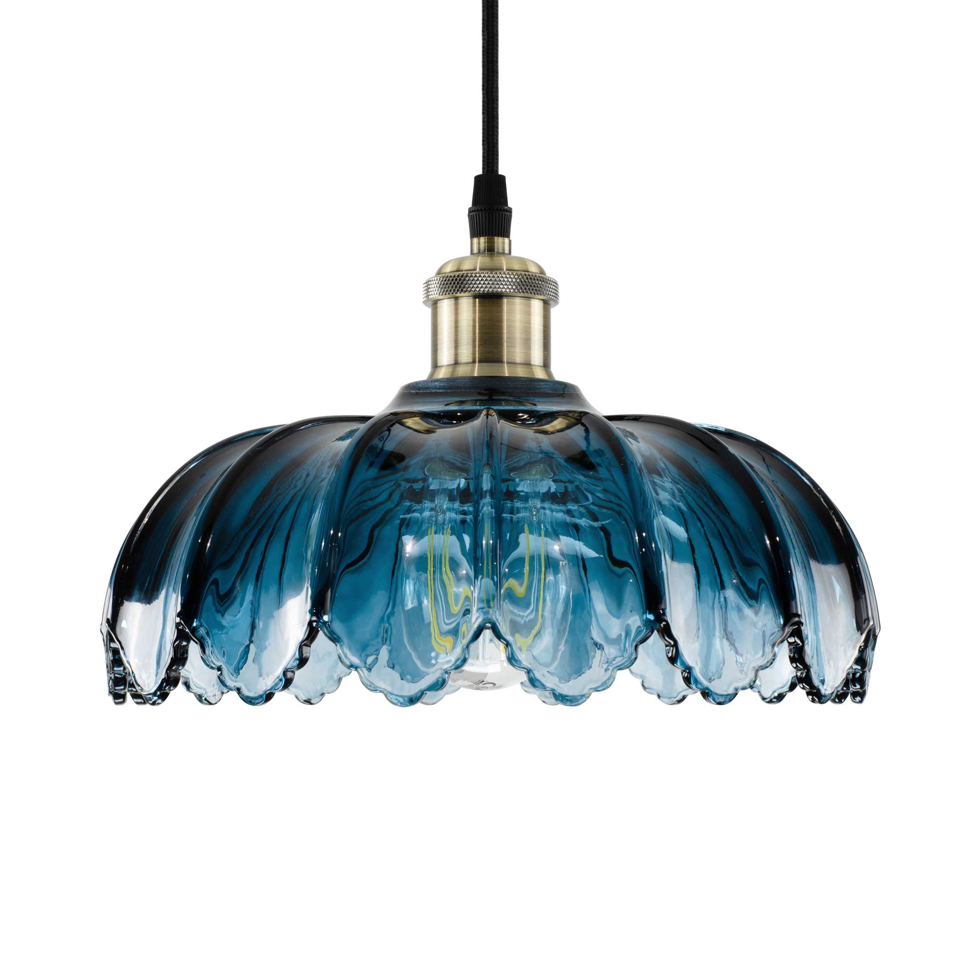 C-Création - Wholesale Chandelier/Hanging Light - Retro-style colored glass pendant Petal21