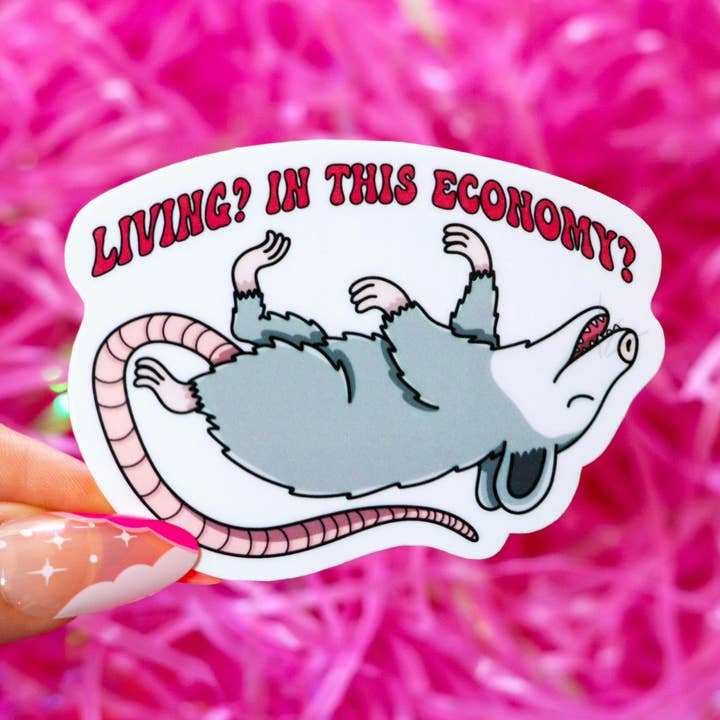 Possum "In This Economy?" Sticker | Cute, Funny Stationery for wholesale by ten31stickers