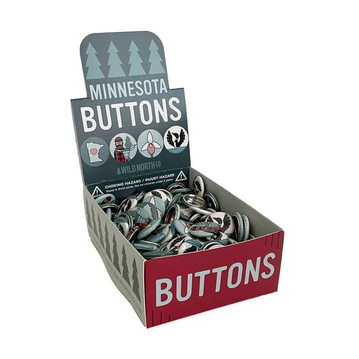 Boutons Minnesota - avec boîte d'affichage pour la vente par Wild North Co