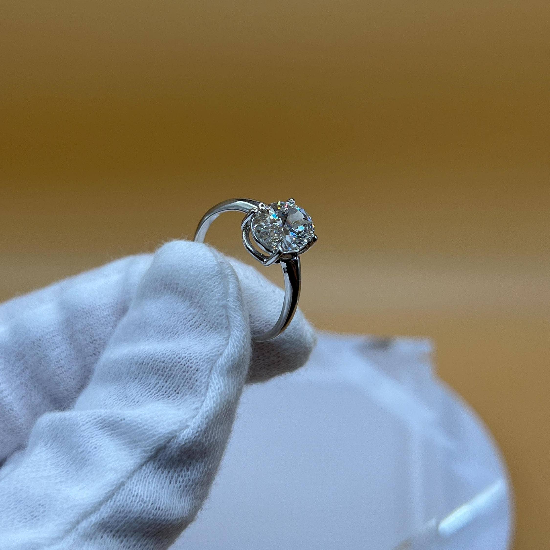 Elegant Jewels LLC - Wholesale Engagement Ring - 4 CT Oval Lab Grown Diamond 14K Gold Solitaire Ring1