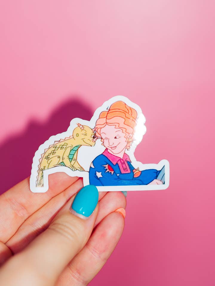 Adesivo Ms.Frizzle Magic de Ônibus Escolar, Série de TV dos anos 90, Retrocesso por atacado de ShopSourSweetener