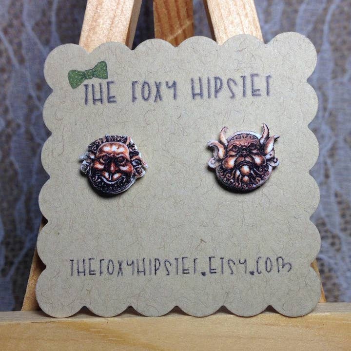 Brincos Labirinto Knockers Inspired Stud por atacado de The Foxy Hipster