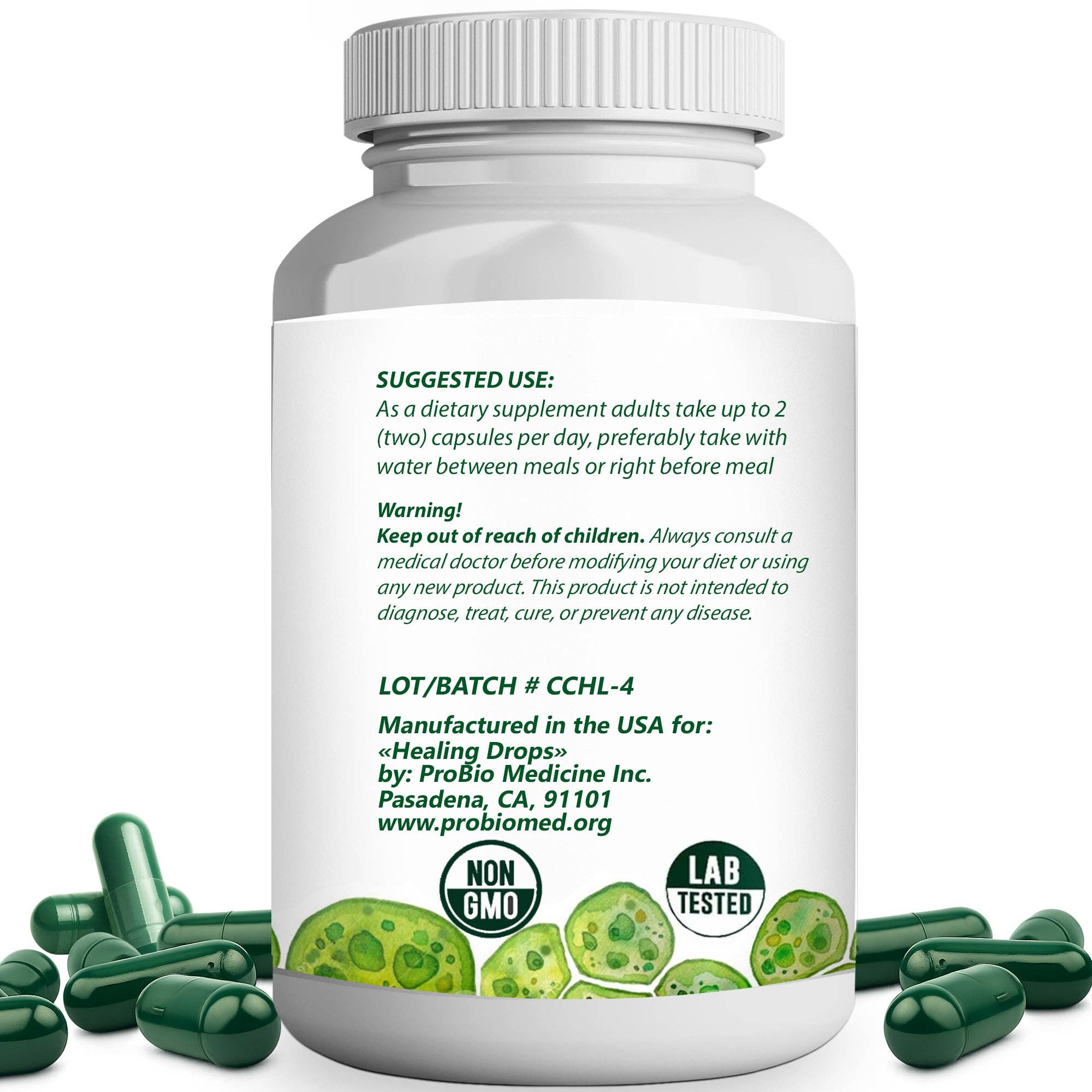 Healing Drops - Wholesale Oral Supplement/Vitamin - Healing Drops Chlorophyll Capsules 800mg – Sodium Copper Chlorophyllin – Detox, Immune Support, Energy & Skin – Vegan, Non-GMO2
