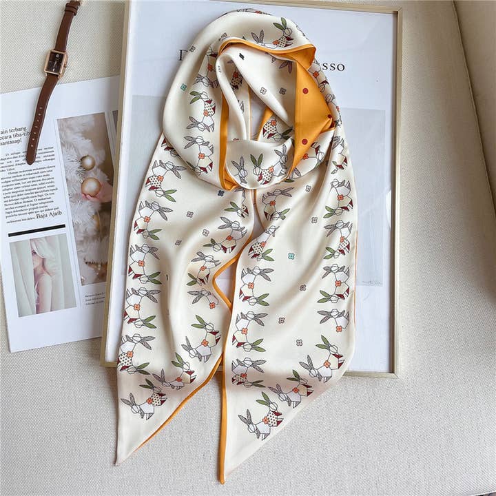 ACCITY - Wholesale Head Scarf - Women's - RIBBON HAIR ACCESSORIES ANIMAL PRINT HEAD SCARF_CWASC1516