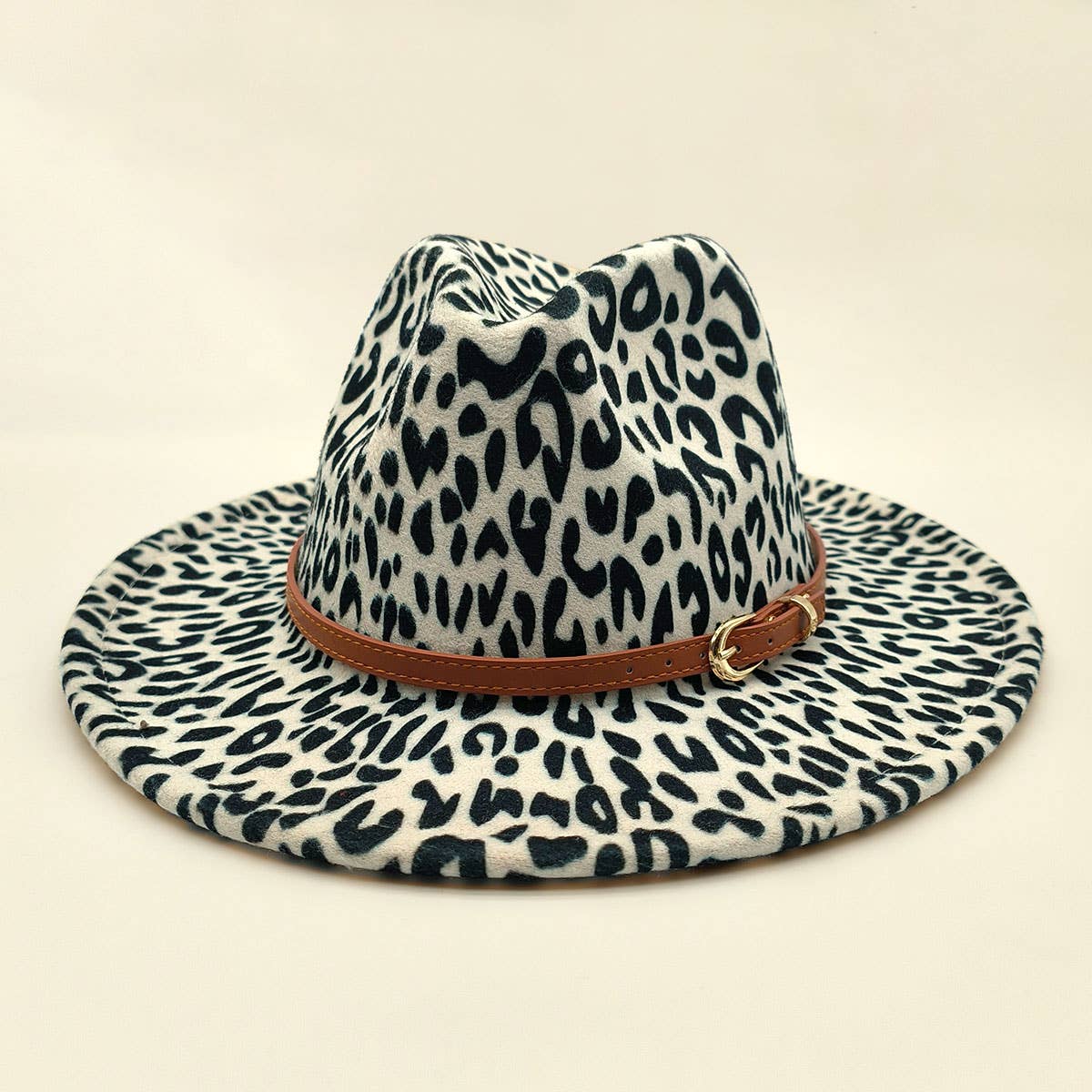 ACCITY - Wholesale Fedora - Women's - WOMEN WARM AND SIMPLE LEOPARD PANAMA HAT_CWAH070416