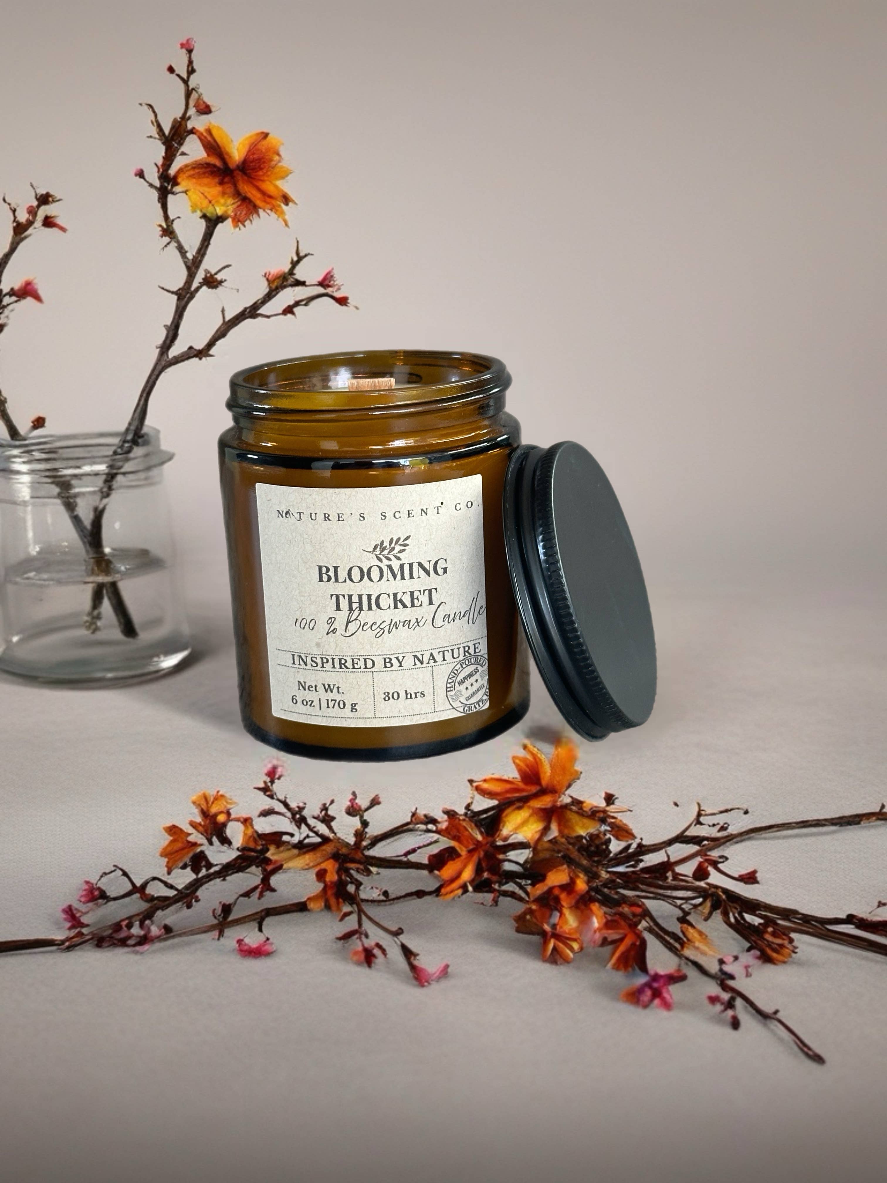 Nature’s Scent Co - Vente Bougie en bocal - Bougie en cire d'abeille Blooming Thicket2