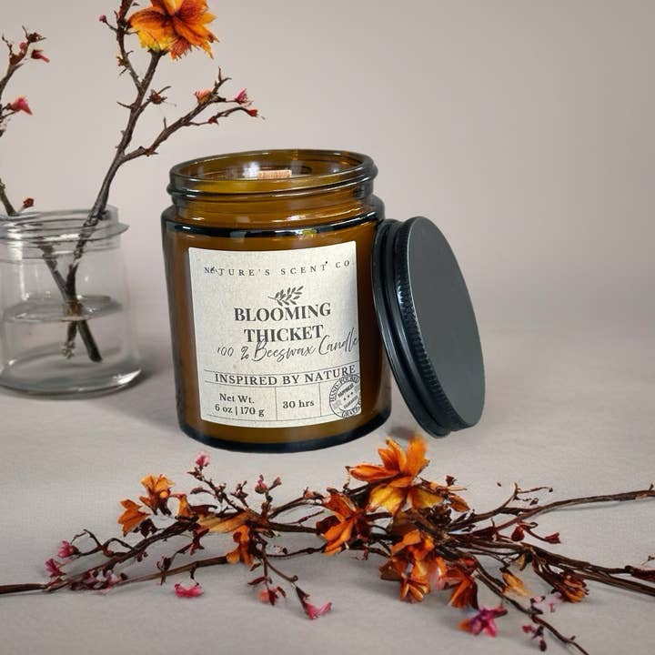 Nature’s Scent Co - Vente Bougie en bocal - Bougie en cire d'abeille Blooming Thicket2