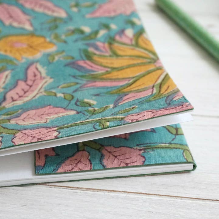 Claire Beaugrand - Wholesale Notebook - Notebook covered with "Tourensol" printed fabric