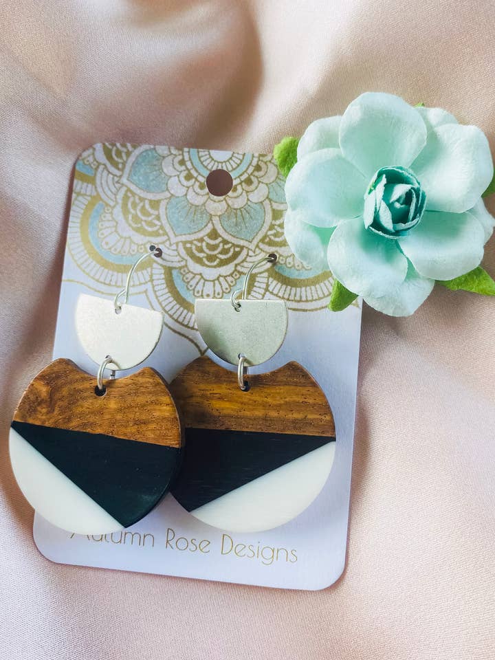 Artistic Wood Earrings 7 for wholesale by Autumn Rose Designs