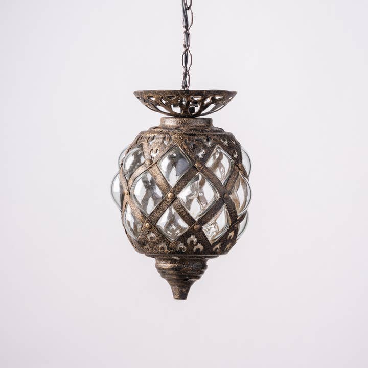 Andalouse hänglampa i blåst glas - H 25 cm L 17 cm för wholesale av Maison Annabi