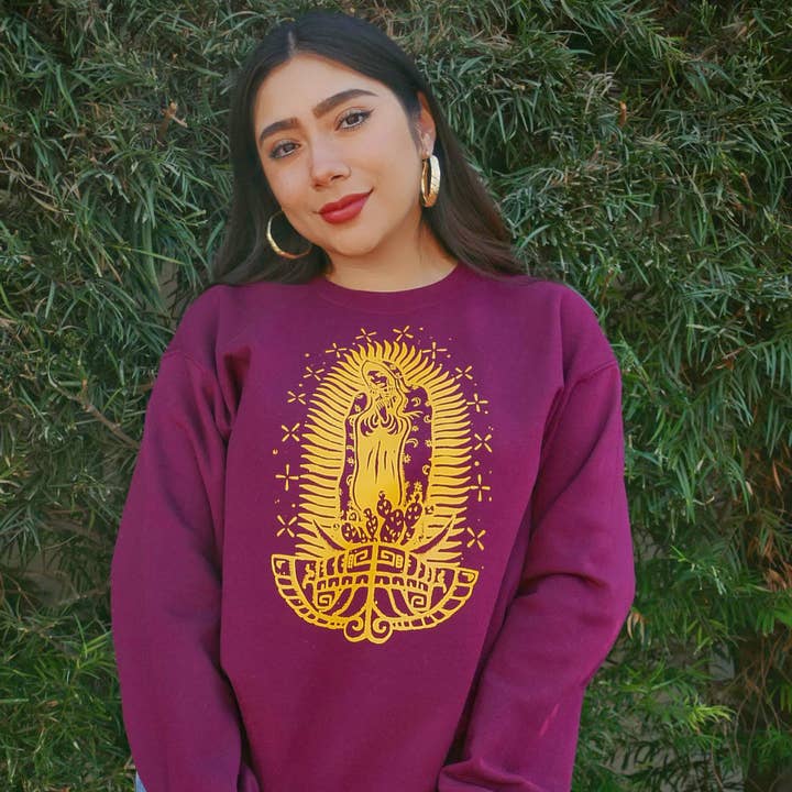 Unisex Virgencita Protection Sweatshirt for wholesale by Mi Vida