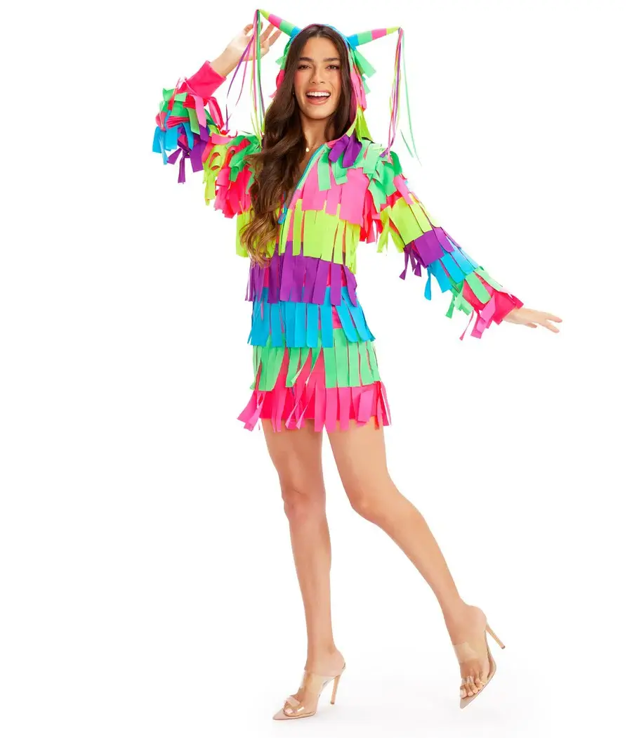 Tipsy Elves - Wholesale Costume - Women's - Piñata Costume Dress - Women's Halloween Hoodie Dress1
