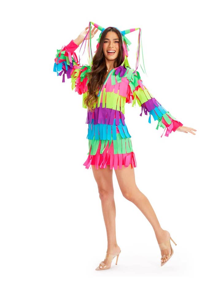 Tipsy Elves - Wholesale Costume - Women's - Piñata Costume Dress - Women's Halloween Hoodie Dress1