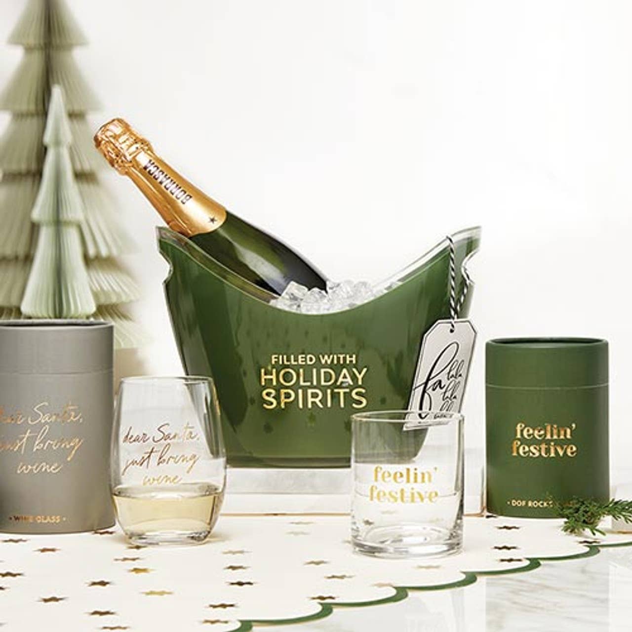 Santa Barbara Design Studio by Creative Brands - Wholesale Ice Bucket - Acrylic Beverage Bucket - Filled With Holiday Spirits1