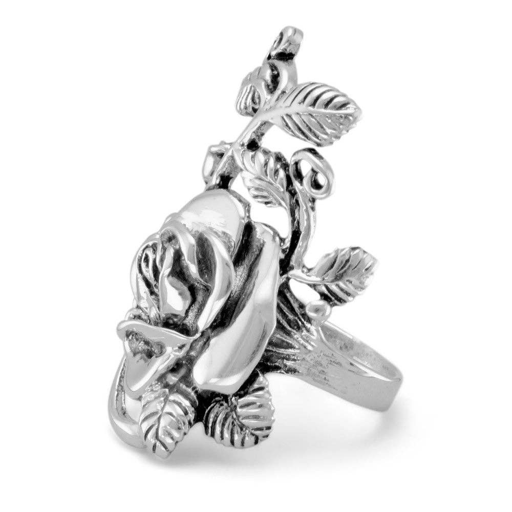 Silver Stars Collection - Wholesale Cocktail/Statement Ring - Oxidized Rose Ring1