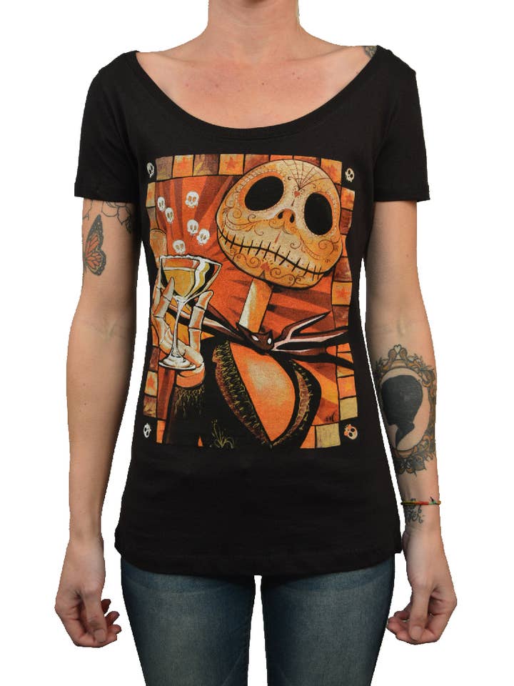 Jack Celebrates - Women's Scoop Neck Graphic T-Shirt for wholesale by Black Market Art