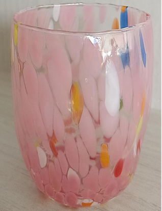 Alice Sturzinger LLC - Wholesale Drinking Glass/Cup - Venezia Murano Glass Cup- Assorted Color Opt2